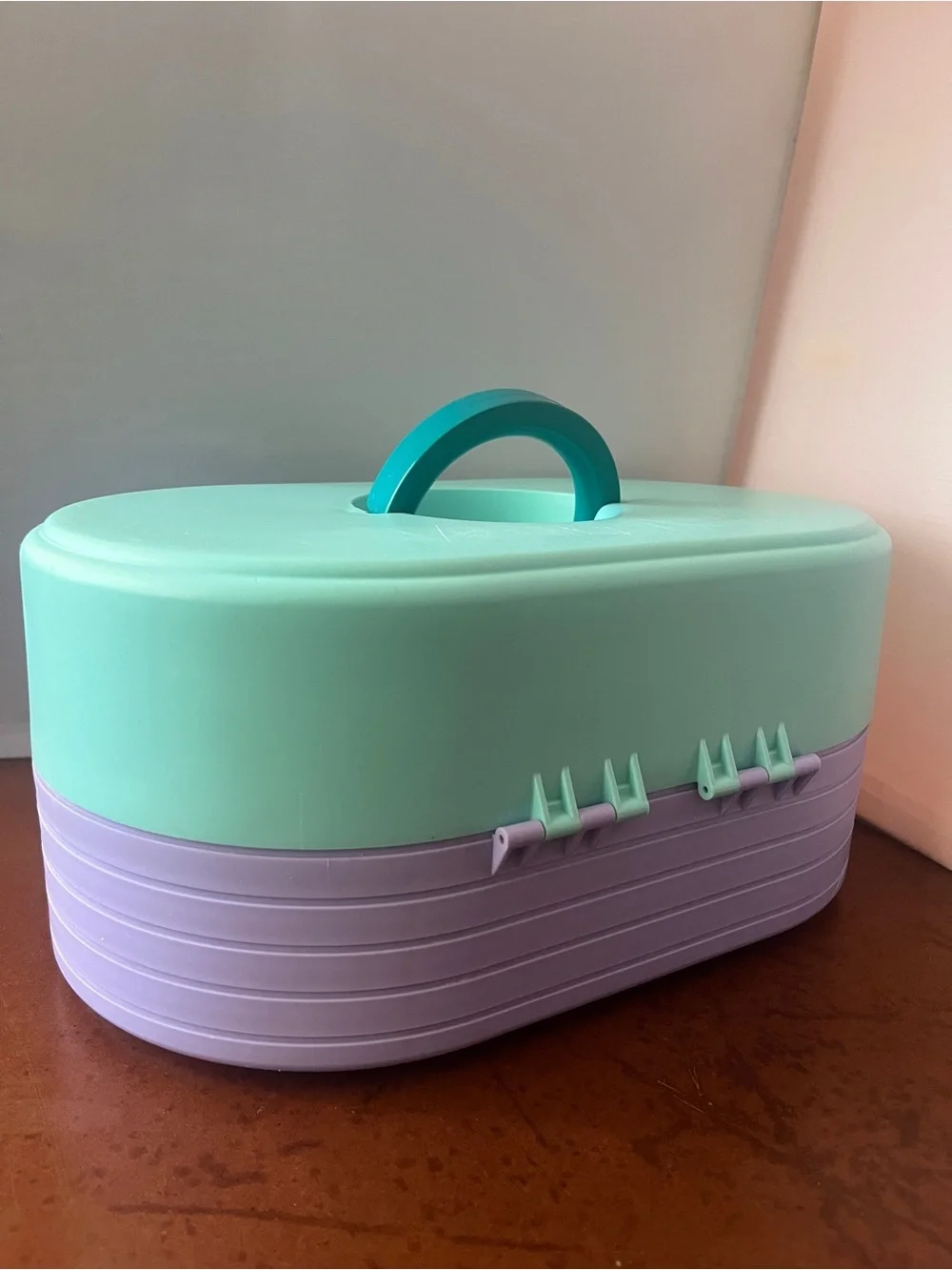 Caboodles Cosmetic Organizer in Mint and Lavender with Teal Accents